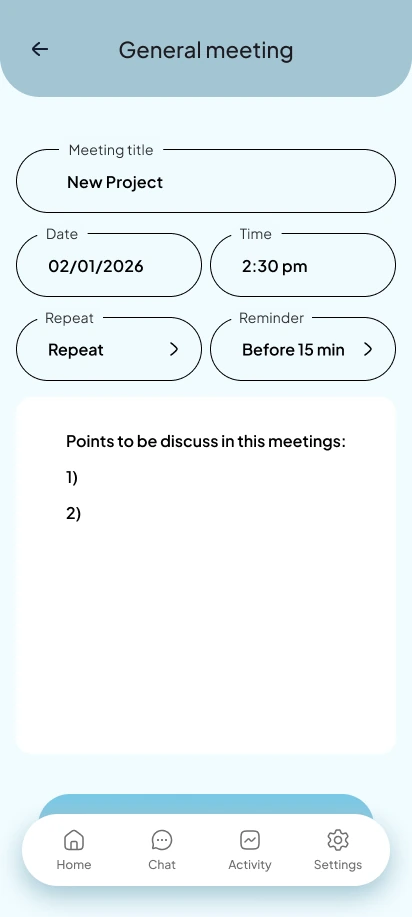 Preparing a meeting