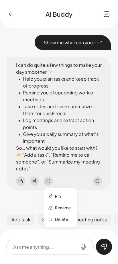 Working with a response