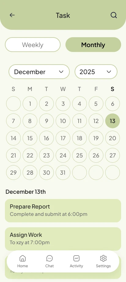 Returning to tasks