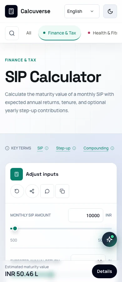 Mobile calculation