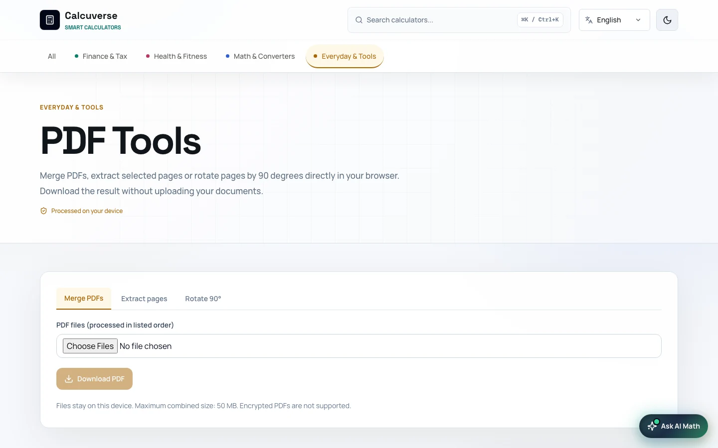 A workspace for file tasks