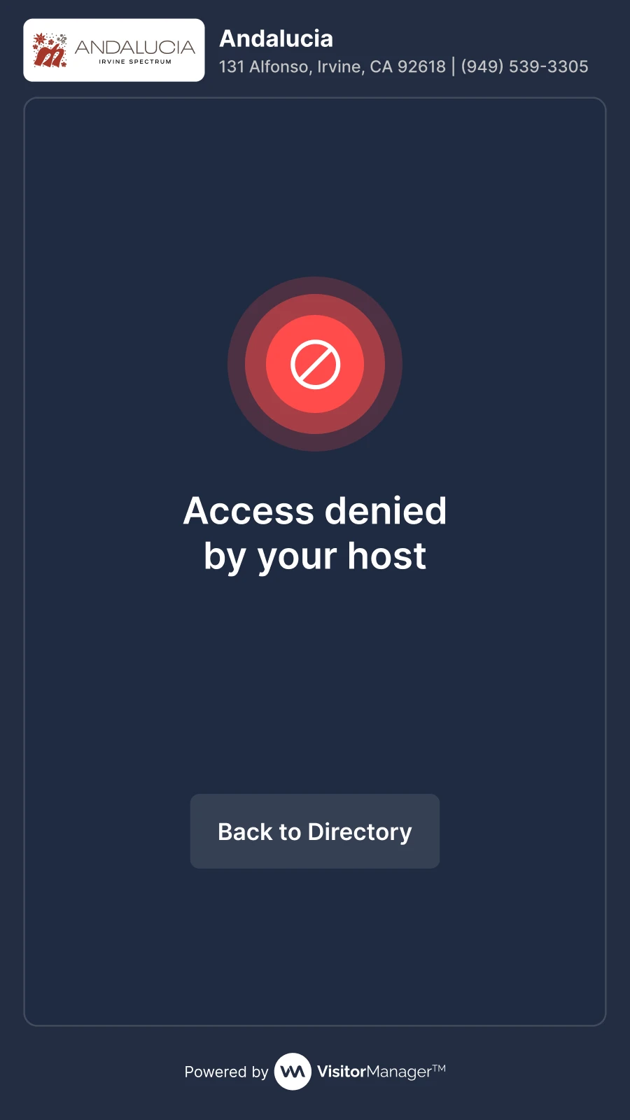 When entry cannot continue
